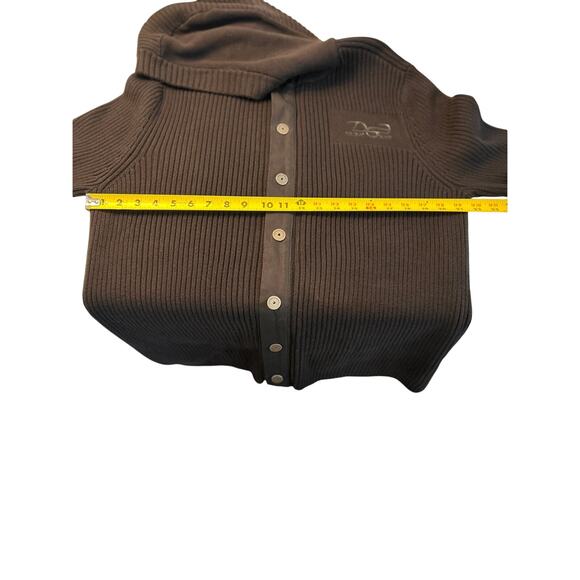 7 Diamond's Premium Men's Chunky Zip Cardigan, Snap Buttons & Hoodie - Picture 8 of 10